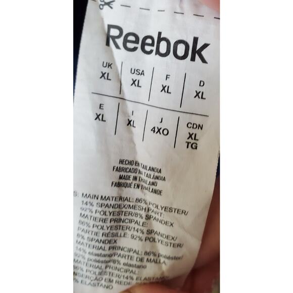 Reebock Playdry 1/4 Zip XL Mens Pullover Blue With Lime Green Accents - Picture 10 of 13